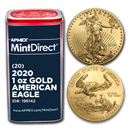 2020 1 oz Gold American Eagle (20-Coin MintDirect® Tube) 2020 1 oz Gold American Eagle (20-Coin MintDirect® Tube)